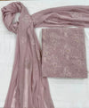Embroidered Chiffon 2 Piece Suit with Stone Work