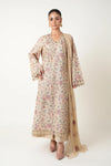 Embroidered Karandi 3 Piece Suit